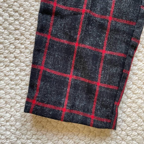 Vintage 80s plaid wool blend pants - Picture 5 of 12